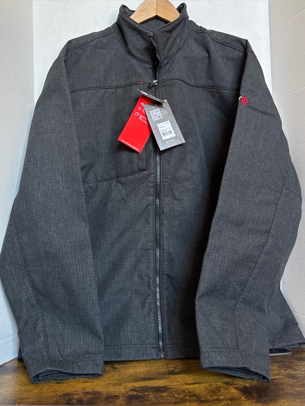 Ariat Vernon FR Work Jacket Mens XL-T Black Gray Flame Resistant CAT 3 10024027